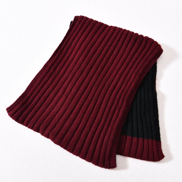 Noblag Cashmere Scarves For Men & Women Knitted Black Red Set Style - Picture 4 of 6